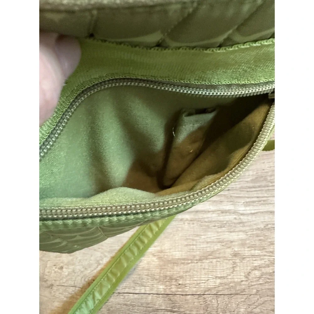 LUG Lime Green Circles 0262-A CROSSBODY‎ ORGANIZER PURSE